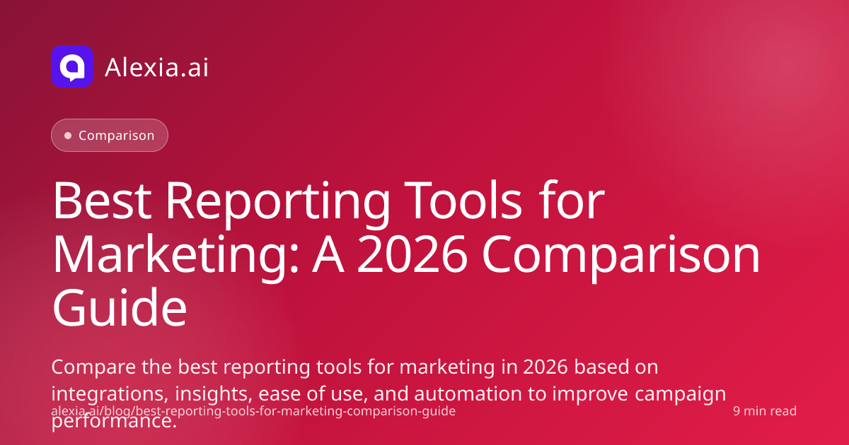 Best Alternative Reporting Tools for Marketing this 2026 | Alexia.ai